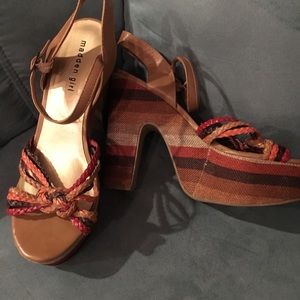 Madden Girl Rolliee Multi-Colored Sandals 8.5